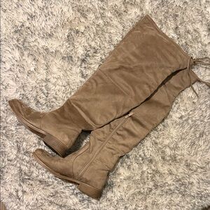 Stylish Tan Over-the-Knee Boots